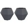 Image de vidaXL Vidaxl Jardinière 2 Pcs Anthracite 100 X 100 X 80 Cm Acier