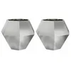Image de Vidaxl JardiniÃ¨re 2 Pcs Argent 100 X 100 X 80 Cm Acier GalvanisÃ©
