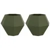 Image de Vidaxl JardiniÃ¨re 2 Pcs Vert Olive 75 X 75 X 60 Cm Acier