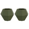 Image de Vidaxl JardiniÃ¨re 2 Pcs Vert Olive 50 X 50 X 40 Cm Acier