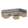 Image de Vidaxl Ensemble De CanapÃ© De Jardin 9 PiÃ¨ces Avec Coussins Rattan Poly Noir, Vidaxl CanapÃ© Jardin 2 Places Avec Rangement Et Coussins Beige Poly Rattan