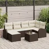 Image de Vidaxl CanapÃ©s De Jardin 6 PiÃ¨ces Avec Coussins Gris En Poly Rattan, Vidaxl CanapÃ© De Jardin 2 Places Avec Rangement Et Coussins Marron En Poly Rattan