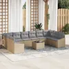 Image de Set De CanapÃ©s De Jardin Vidaxl Ensemble De 11 Gris Cadre En MÃ©tal