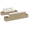 Image de Vidaxl Ensemble De CanapÃ© De Jardin 8 PiÃ¨ces Avec Coussins Beige Poly Rotin