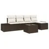 Image de Vidaxl Ensemble De CanapÃ© De Jardin 5 PiÃ¨ces Avec Coussins Gris En Poly Rattan