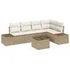 Image de Vidaxl Ensemble De CanapÃ© De Jardin 6 PiÃ¨ces Avec Coussins Brun En Poly Rotin