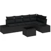 Image de vidaXL Ensemble de 6 CanapÃ©s de Jardin avec Coussins Beige en Poly Rattan