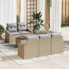 Image de Vidaxl Ensemble De CanapÃ©s De Jardin 6 PiÃ¨ces Avec Coussins Beige En Poly Rattan Acacia
