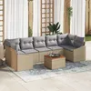Image de Vidaxl Ensemble De CanapÃ© De Jardin 8 PiÃ¨ces Avec Coussins Beige Poly Rattan Acacia