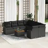 Image de Vidaxl Ensemble De CanapÃ©s De Jardin 9 PiÃ¨ces Avec Coussins Noir Rattan SynthÃ©tique