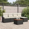 Image de vidaXL Ensemble de 6 CanapÃ©s de Jardin avec Coussins en Rotin Noir