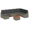 Image de Vidaxl Ensemble CanapÃ© De Jardin De 9 PiÃ¨ces Avec Coussins Gris Poly Rattan Acacia