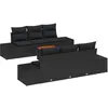 Image de Vidaxl Ensemble De CanapÃ©s De Jardin De 7 PiÃ¨ces Avec Coussins Noir Rotin SynthÃ©tique Acacia