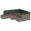 Image de Vidaxl Ensemble De CanapÃ© De Jardin De 9 PiÃ¨ces Avec Coussins Gris Poly Rattan Acacia