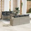 Image de Ensemble De CanapÃ© De Jardin Vidaxl 7 PiÃ¨ces Beige Rotin