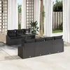 Image de Ensemble De CanapÃ©s De Jardin Vidaxl 8 PiÃ¨ces Charbon Rattan, Polyester