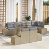 Image de Ensemble De CanapÃ©s De Jardin Vidaxl 9 PiÃ¨ces Gris Et Beige
