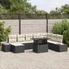 Image de Set De CanapÃ©s De Jardin Vidaxl Ensemble De 9 Noir Et CrÃ¨me