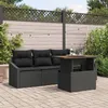 Image de Vidaxl Ensemble De CanapÃ© De Jardin 5 PiÃ¨ces Noir Rotin