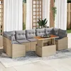 Image de Vidaxl Ensemble De CanapÃ© De Jardin 8 Pcs Beige, Gris Clair