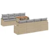 Image de Vidaxl Ensemble De CanapÃ© De Jardin 7 PiÃ¨ces Avec Coussins Beige Poly Rattan
