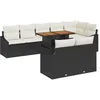 Image de vidaXL Vidaxl Ensemble De Canapés De Jardin 9 Pièces Avec Coussins Noir Poly Rotin