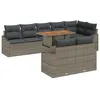 Image de Vidaxl Ensemble De CanapÃ©s De Jardin De 9 PiÃ¨ces Avec Coussins Gris Rotin Poly