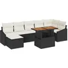 Image de Vidaxl Ensemble De CanapÃ© De Jardin 8 PiÃ¨ces Avec Coussins Noirs En Rattan Poly
