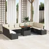 Image de vidaXL Ensemble de Sofa de Jardin 11 PiÃ¨ces avec Coussins Noir Rattan Poly