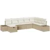 Image de Vidaxl Ensemble De CanapÃ© De Jardin 8 PiÃ¨ces Avec Coussins Beige Poly Rattan