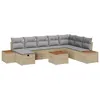 Image de vidaXL Ensemble de 9 CanapÃ©s de Jardin avec Coussins Beige Poly Rotin