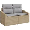 Image de Vidaxl Ensemble De CanapÃ© De Jardin 8 PiÃ¨ces Avec Coussins Rattan Poly Beige