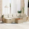 Image de Vidaxl Ensemble De CanapÃ©s De Jardin Ensemble De 7 Beige Rotin