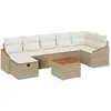 Image de Vidaxl Ensemble De CanapÃ©s De Jardin 8 PiÃ¨ces Avec Coussins Beige Poly Rattan