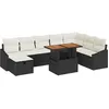 Image de Vidaxl Ensemble De CanapÃ© De Jardin 9 PiÃ¨ces Avec Coussins Noir Rotin SynthÃ©tique