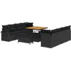 Image de vidaXL Vidaxl Ensemble De Canapé De Jardin 11 Pcs Noir Poly Rotin