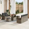 Image de Vidaxl Ensemble De CanapÃ© De Jardin 8 PiÃ¨ces Avec Coussins Gris Poly Rattan Acacia, Vidaxl CanapÃ© De Jardin 2 Places Avec Coussins Gris Poly Rattan, Vidaxl Ensemble De DÃ®ner De Jardin 3 PiÃ¨ces Avec Coussins Gris Poly Rattan Acacia