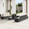 Image de Vidaxl Ensemble De CanapÃ© De Jardin 10 PiÃ¨ces Avec Coussins Rattan Poly Noir Acacia