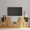 Image de vidaXL Vidaxl Meubles Tv 5 Pcs Avec Rangement Odda Bois De Pin Massif