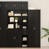 Image de Cabinet de rangement slim vidaXL ChÃªne noir 30x42.5x225 cm Bois reconstituÃ©, Cabinet mural vidaXL ChÃªne noir 30x42.5x40 cm Bois reconstituÃ©, Highboard vidaXL ChÃªne noir 30x42.5x185 cm Bois reconstituÃ©