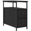 Image de vidaXL Cabinet de chevet avec tiroir ChÃªne noir 30 x 60 x 60 cm