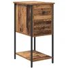 Image de Vidaxl Cabinet De Chevet Avec Tiroir Bois Ancien 32 X 42 X 70 Cm