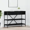 Image de vidaXL Vidaxl Table Console Chêne Noir 100x34.5x75 Cm Bois D'ingénierie