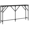 Image de vidaXL Table Console ChÃªne Noir 140x23x75 cm Bois d'IngÃ©nierie