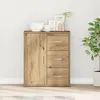 Image de Vidaxl Buffet ChÃªne Artisanal 60 X 31 X 70 Cm Bois D'ingÃ©nierie