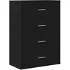 Image de vidaXL Buffet ChÃªne noir 60 x 31 x 84 cm Panneau de particules
