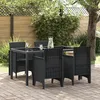 Image de Chaise De Jardin Vidaxl Ensemble De 4 Anthracite Poly Rotin Moyenne