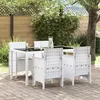 Image de Chaise De Jardin Vidaxl Ensemble De 4 Blanc Avec Coussins Taupe