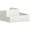Image de vidaXL vidaXL Pot blanc 80x80x50 cm en plastique