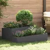 Image de vidaXL vidaXL Pots & Jardinières Noir Métal Grand Incrustations décoratives